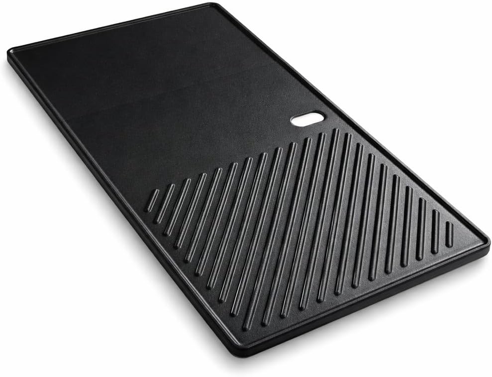 Hisencn 7637 17.5 inch Grill Cooking Griddle for Weber Spirit I & II 200 Series - E210 E220 S210 S220 with Front Control Cooking Grill Grates Reversible Griddle Plate