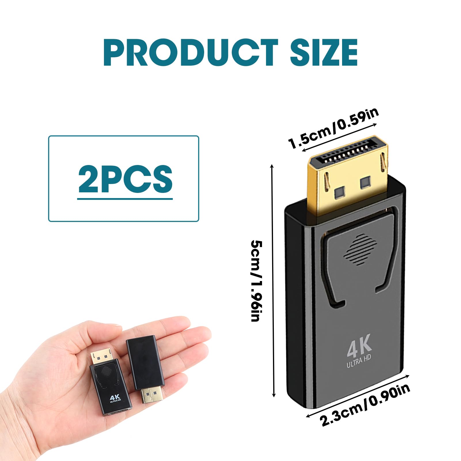 4 Stücke Displayport auf HDMI,4K DP auf HDMI,HDMI Displayport Adapter