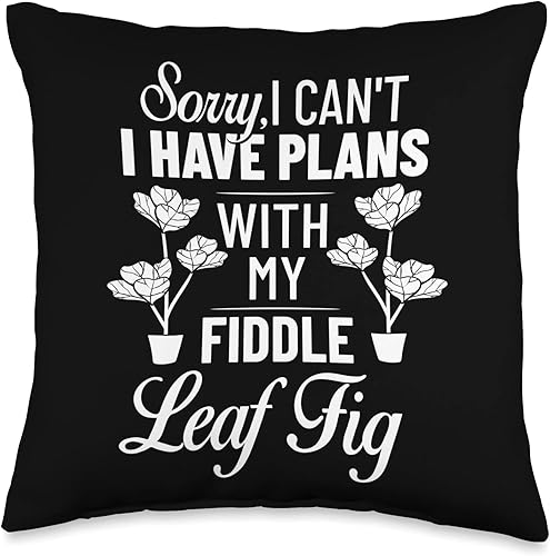 Fiddle Leaf Fig Ficus Lyrata Care - Almohada de interior para plantas de árbol 16 x 16 pulgadas multicolor
