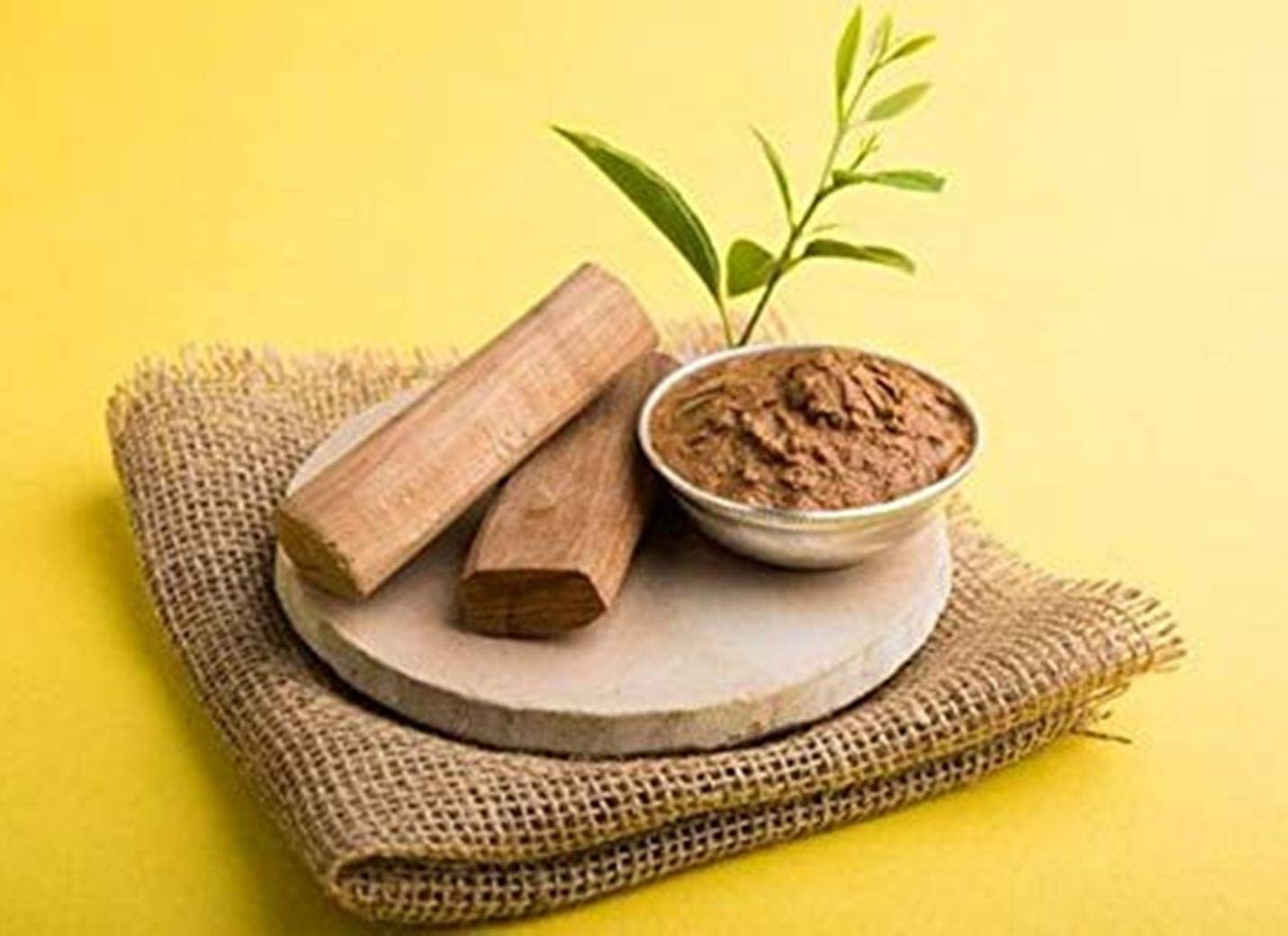 Sandalwood Chandan Stick 45-50 Gram with Chandan Rubbing Stone by Theglobalstore