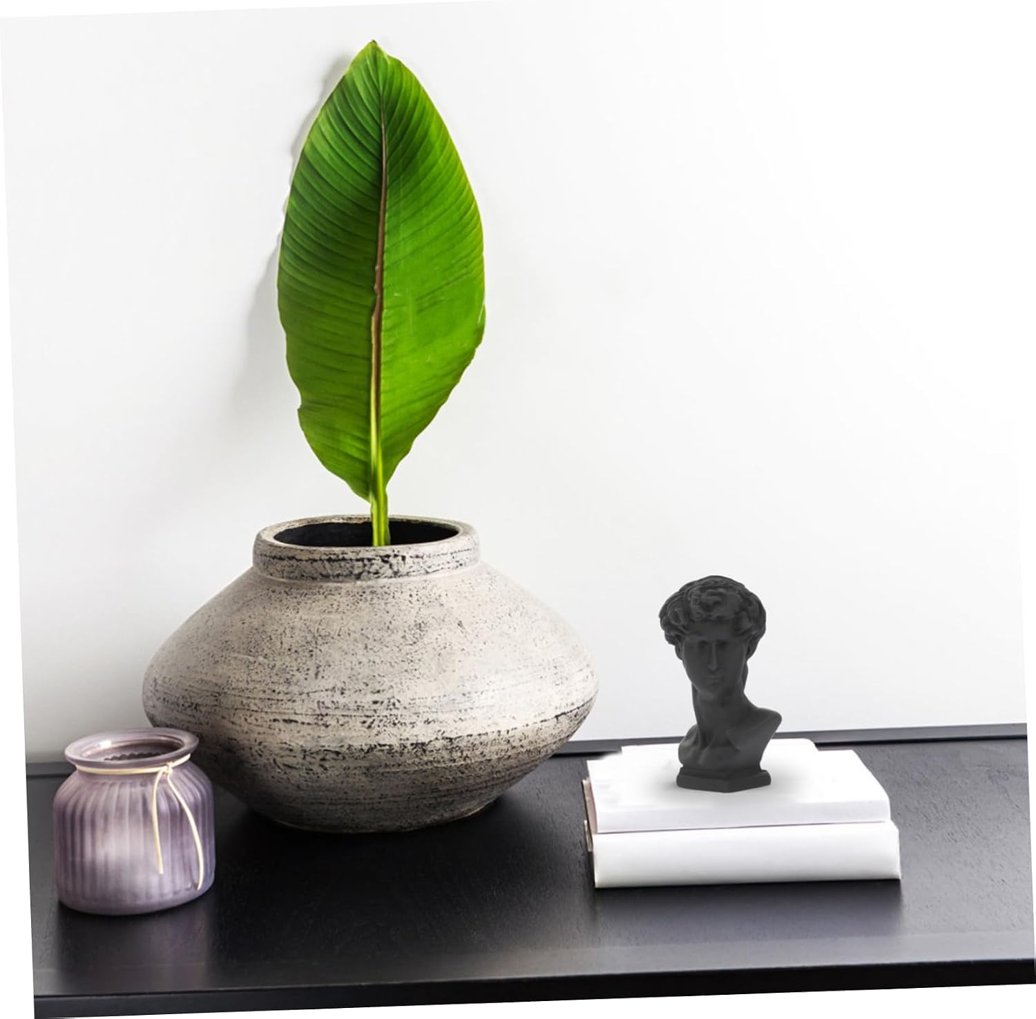 Amosfun Mini David Statue Resin Sculpture David Bust for Home Decor Office Desktop Garden Decoration Chic and Creative Design Housewarming