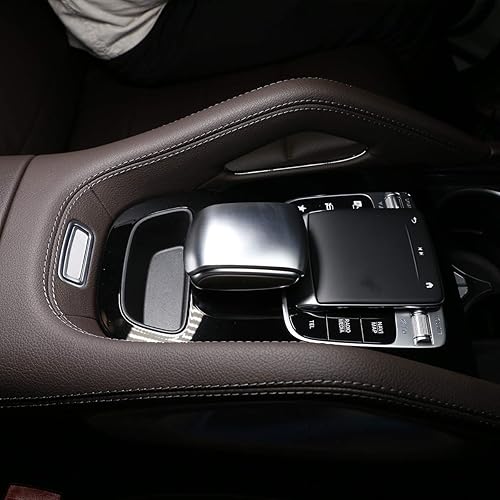 Miniatura 5 de ABS cromo para Mercedes Benz GLE W167 GLS 350 450 2020 Control central del coche apoyabrazos cubierta de la cabeza Trim Accesorios de coche (plata)