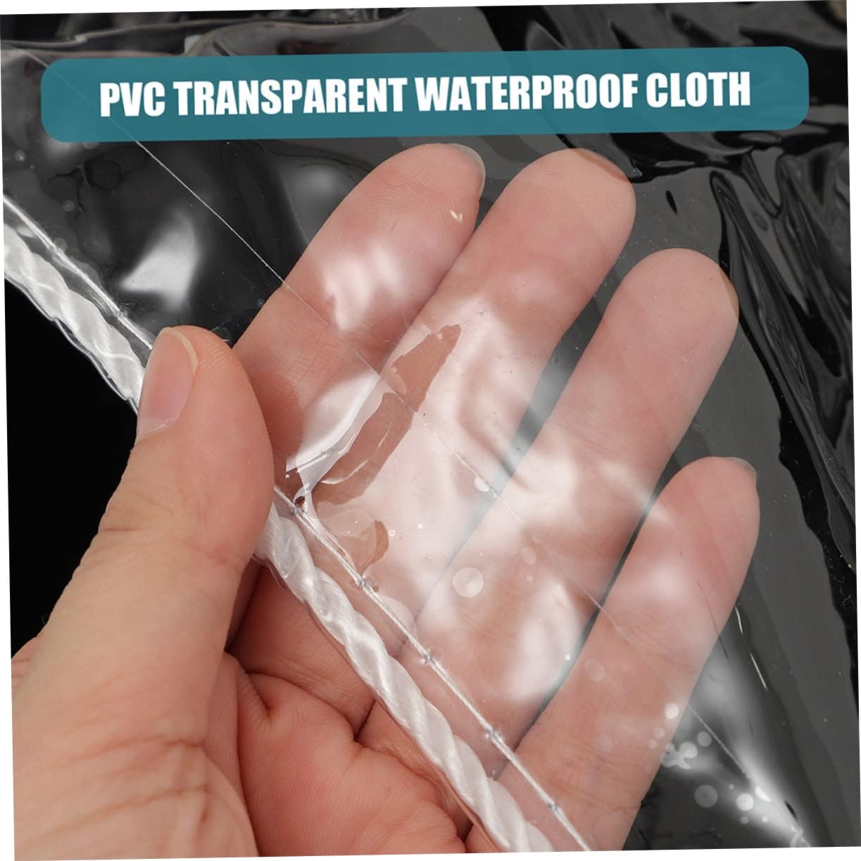 HANABASS 1m Functional Clear Tarp Cover for Camping and Windproof Outdoor Tent Durable PVC Material for Greenhouses Car Protection and Sunshade Use Random Corner Colors