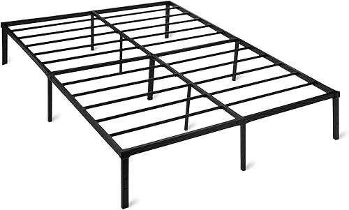 Miniatura 17 de Amazon Basics Base de cama con almacenamiento, plataforma de metal plegable, acero resistente, no necesita somier, 14 pulgadas de alto, instalación