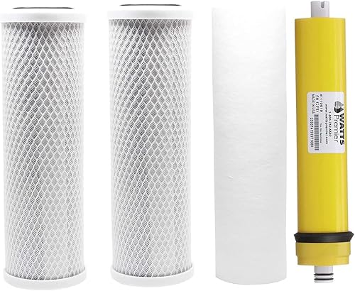 American Water Solutions - Filtros de agua de repuesto compatibles con vatios para sistema de ósmosis inversa WP-4V con membrana 50 GPD 560018