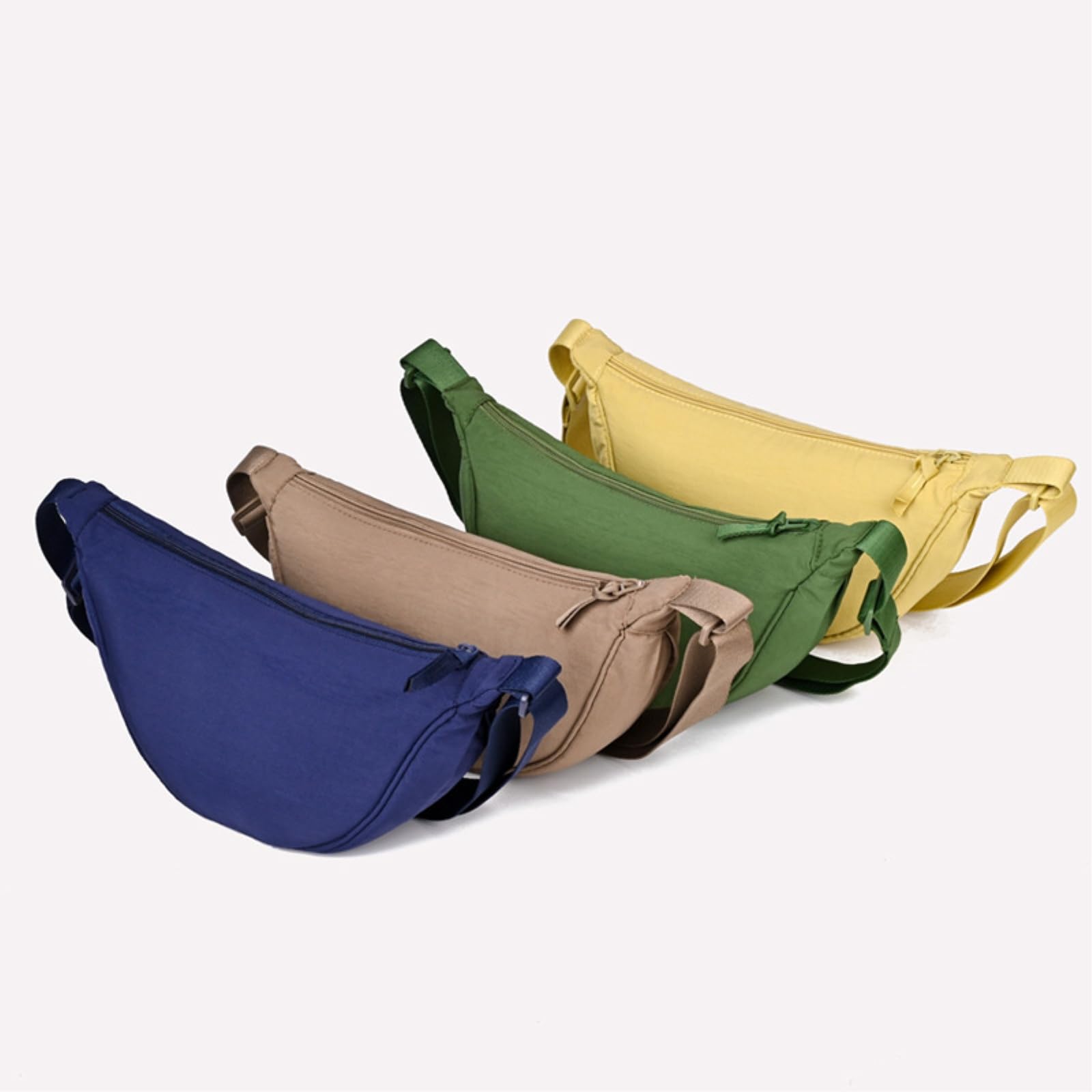 Schultertasche Solide Farbe Halbmond Crossbody Tasche, Große Kapazität Weiche Knödel Stil Reise Schulter Handtasche