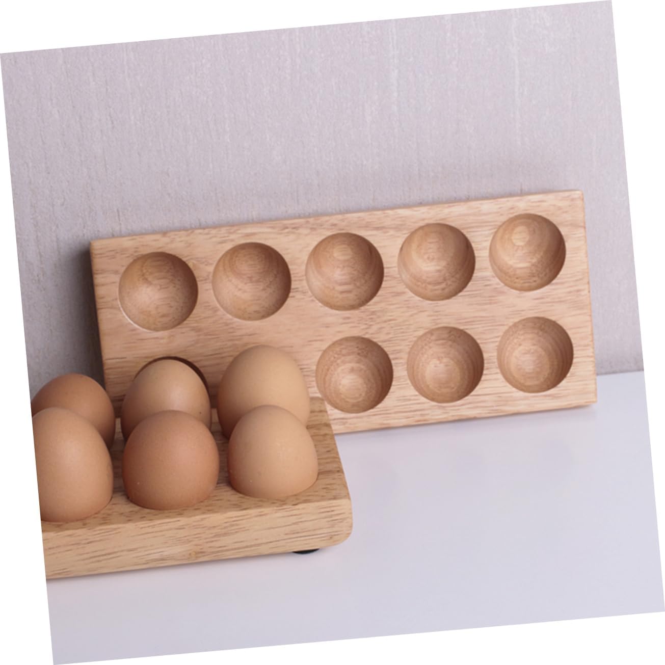 2pcs Crate Storage Rack Succulent Plants Tray 10-Cup Egg Holder -Proof Egg Tray Refrigerator Storage Eggs Tray