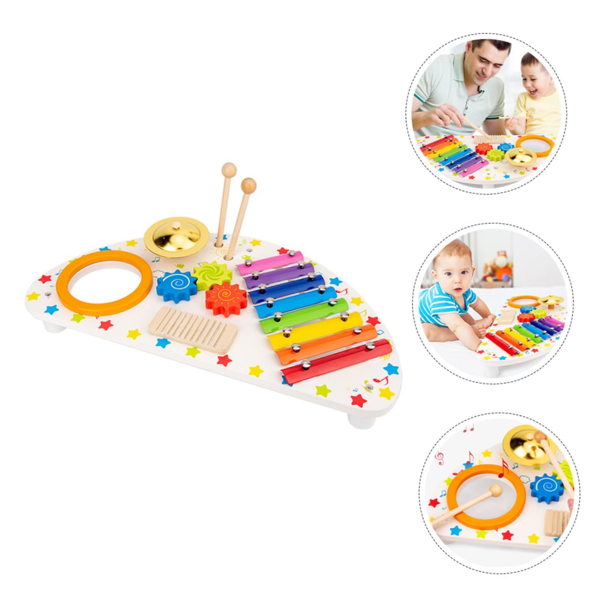 Didiseaon Giocattolo Musicale in Legno per Ragazzo Ragazza Strumento Percussione Educativo per Sviluppo Ritmo Regalo per Ragazzo Ragazza e Piccoli