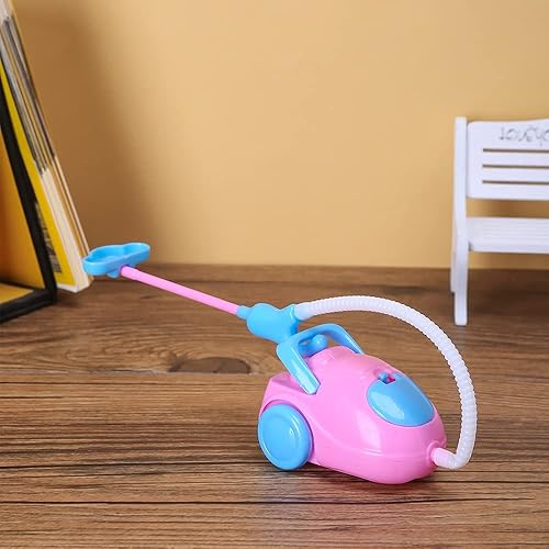 Miniatura 5 de E-TING Juego de herramientas de limpieza para fregona en miniatura, cepillo, escoba, cubo de plástico, suministros de limpieza, accesorios de