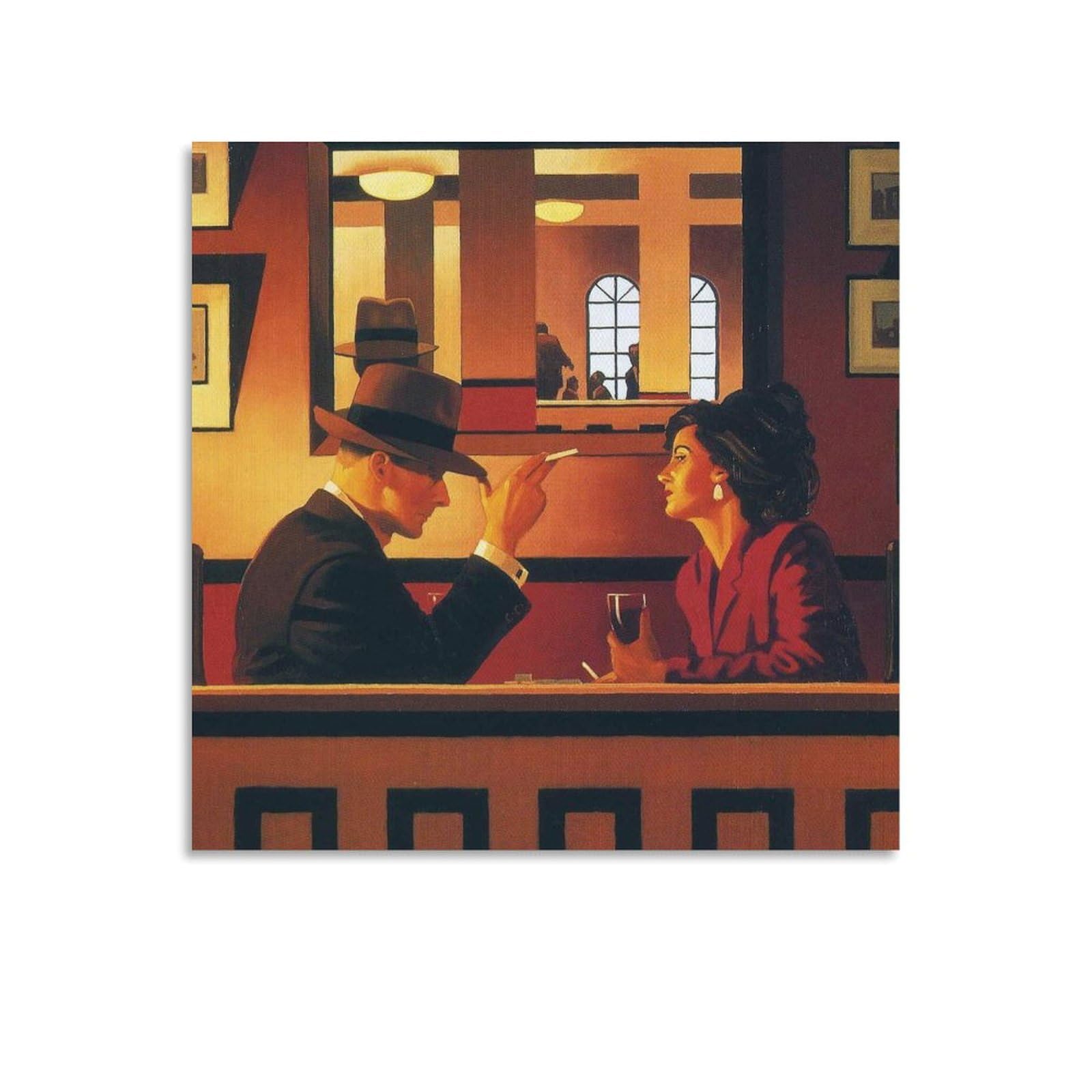 Man In The Mirron by jack_vettriano Wall Art Prints Poster Posters Wall Art Painting Canvas Prints Decor Poster Artworks 16x16inch(40x40cm)