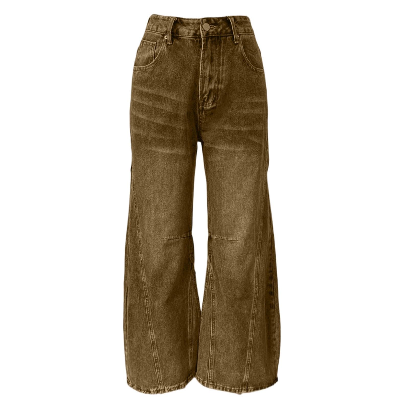 Ropa Mujer De Vaqueros Casual Pantalones Vintage Baile Urbano Jeans Anchos Wide Leg Talla Grande Elasticos Cargo Y2K Tallas Grandes
