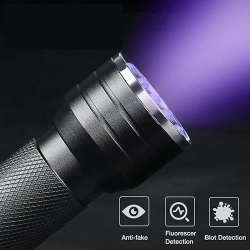 Miniatura 6 de Linterna UV de luz negra, 128 LED de 395 nm, súper brillante, para perros, gatos, mascotas, orina, detección de manchas secas, con mini 21 linternas