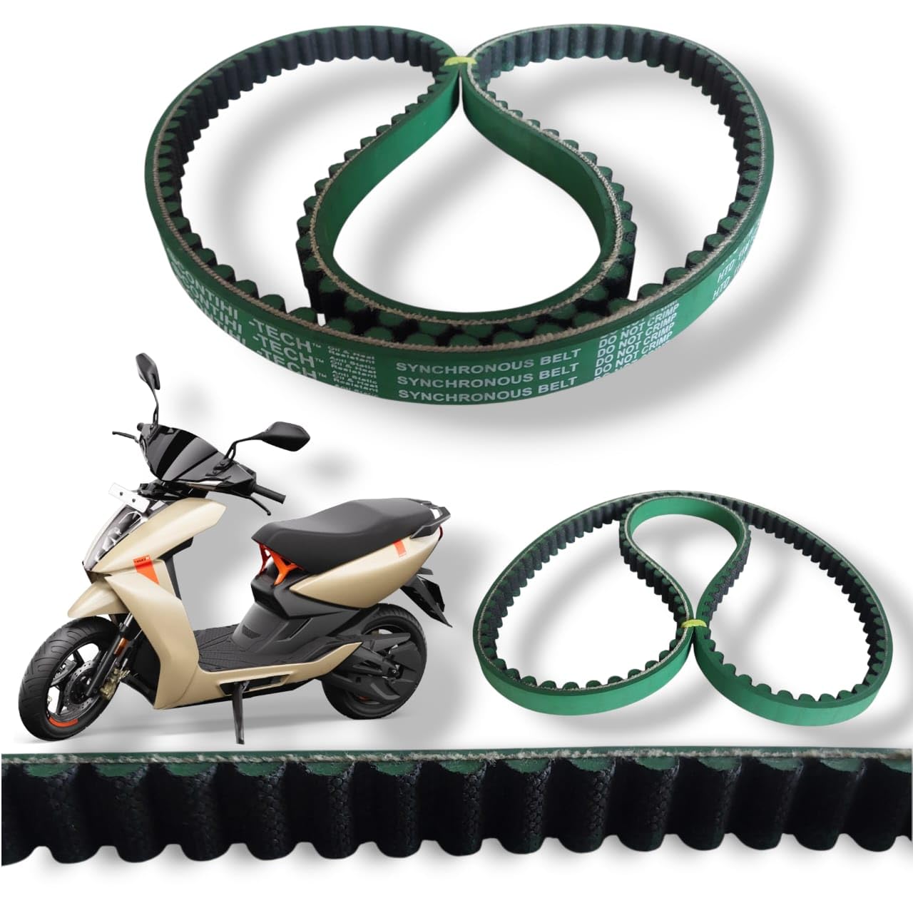 Ather 450X Big Size Drive Belt, Premium HTD 11M 1265 Synchronous Belt, Heavy-Duty Rubber, High Performance, Long Life Scooter Belt (1.)
