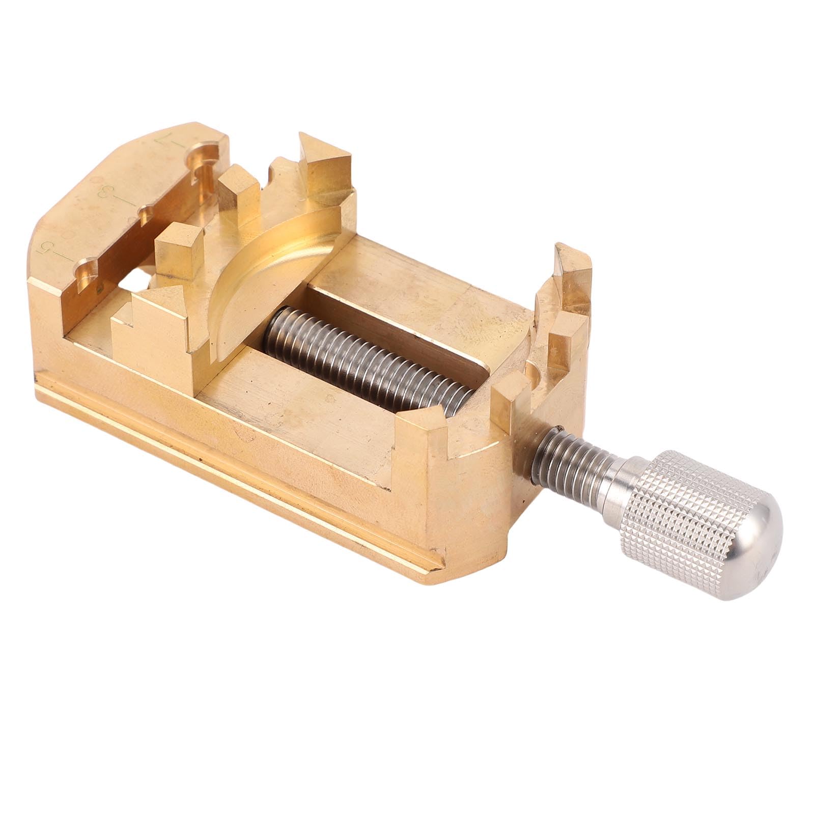 Mini abrazadera de tornillo de banco de acero inoxidable 304 de alta resistencia, prensa de taladro fractal de cobre para herramienta de reparación de relojes (soporte de