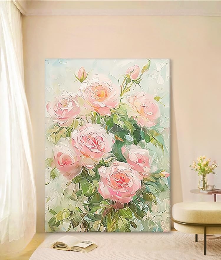 Décoration murale abstraite fleur de rose pour une maison cocooning