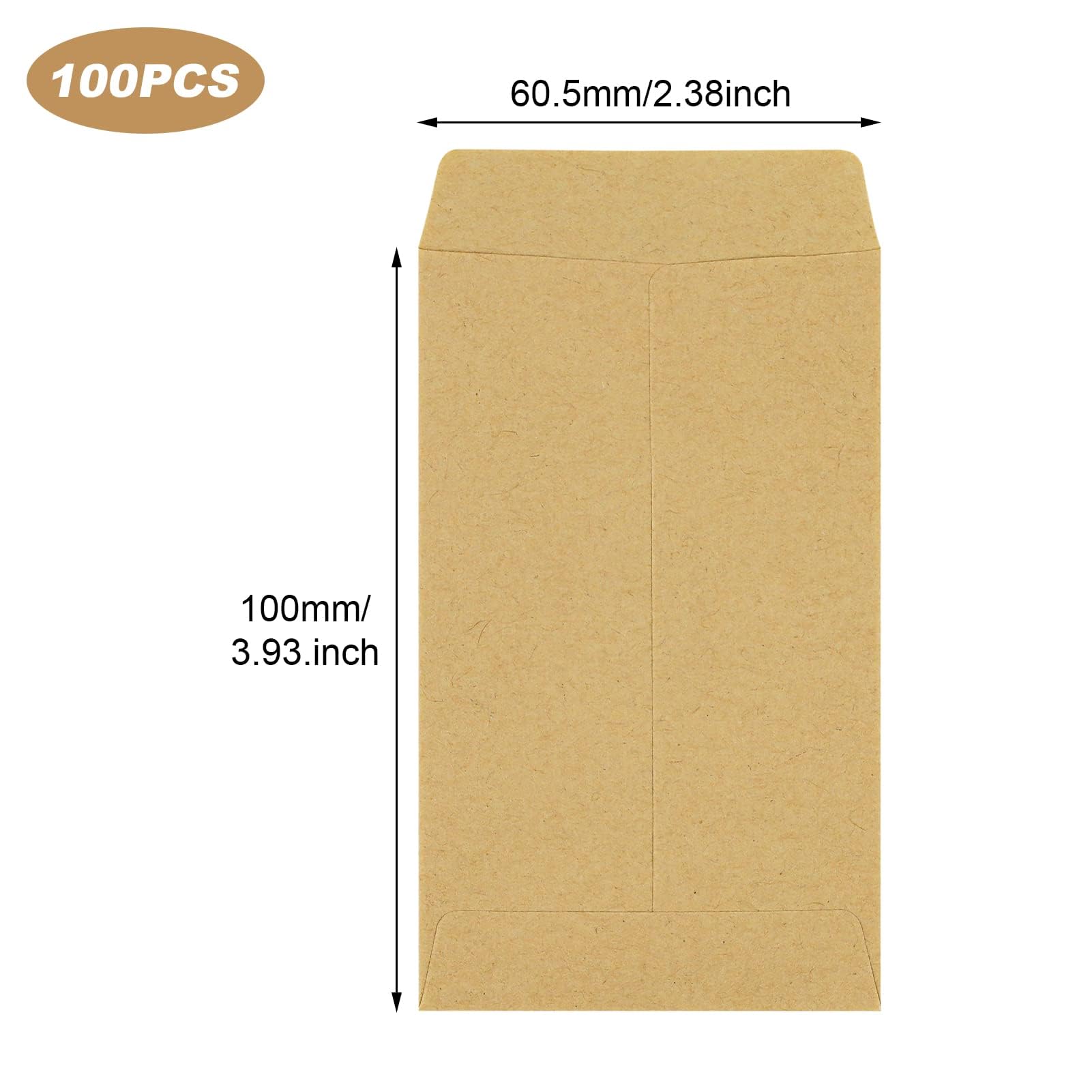 Money Wallets For Cash Gifts 150 Small Brown Kraft Paper Envelopes ...