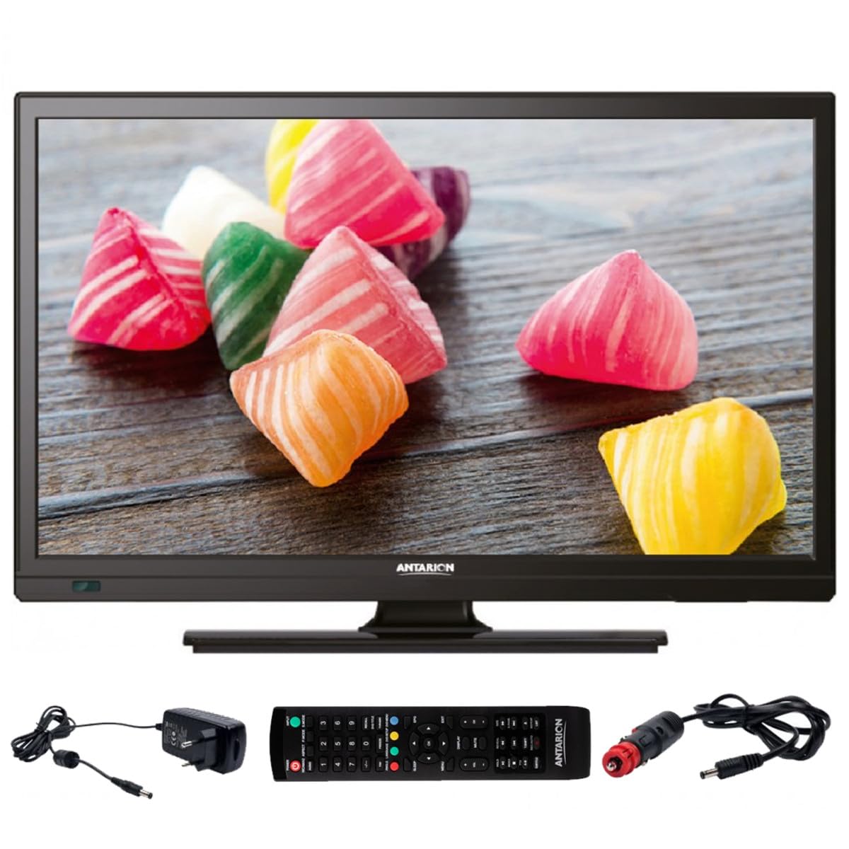 ANTARION TV LED 18.5" 47cm Téléviseur HD Camping Car 12V Port USB DVB-T2 Reconditionnée
