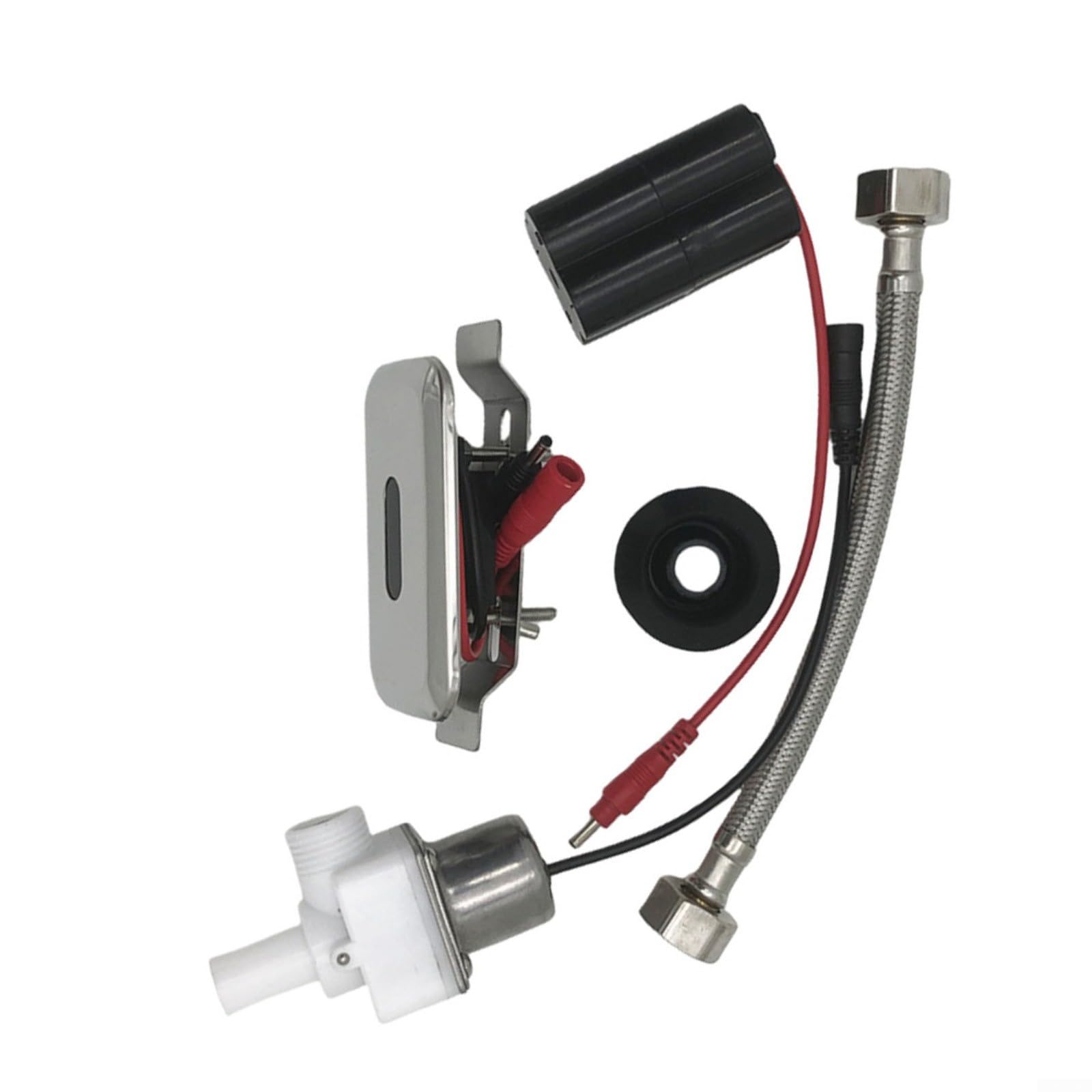 Kit de chasse d'eau infrarouge pour toilettes - Valve de chasse d'eau CC à piles - Capteur intelligent d'économie d'eau - Système de chasse d'eau automatique (A)