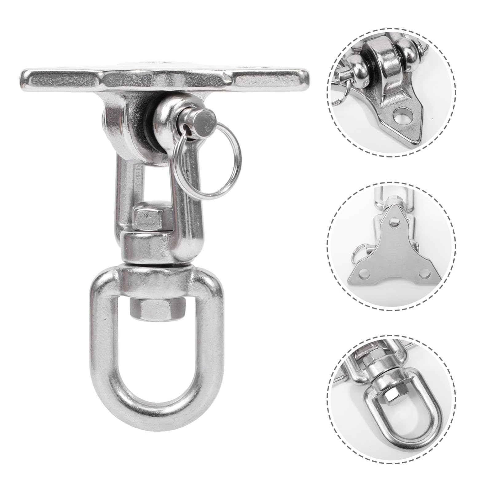 BUTIFULSIC Hammock Replacement Hook Swivel Double Shackle Steel Swing Hook for Outdoor Swing Sturdy Safe