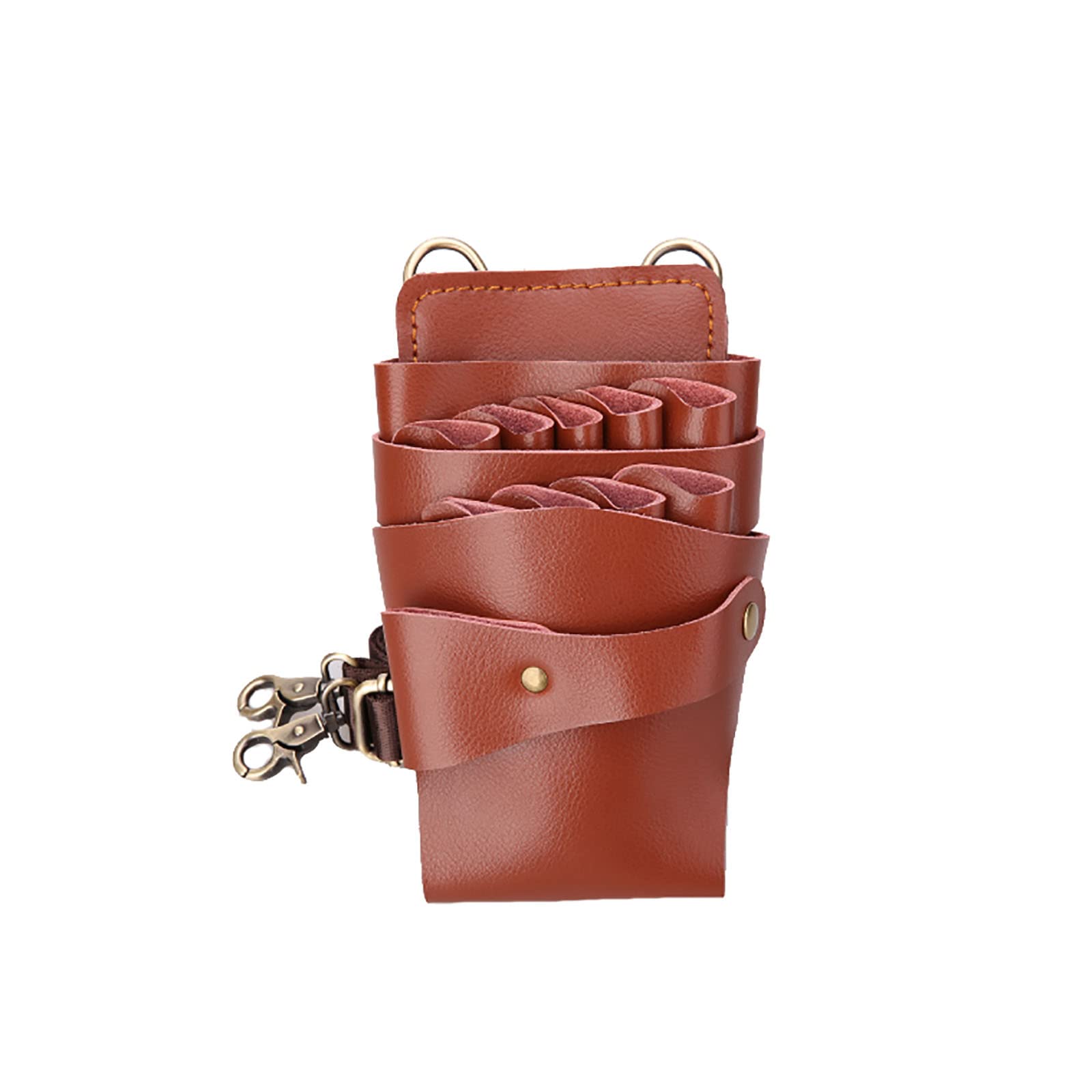 vrfvsdasAAS Hairdressing Tools Waist Bag, Professional Salon Hairdressing Pouch Waist Bag with Belt for Hairdressers Hair Stylist(Brown)