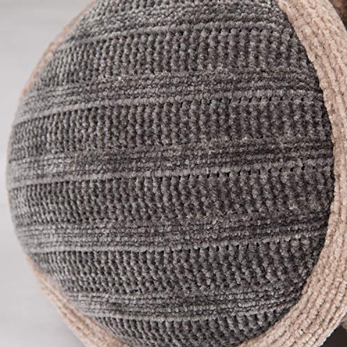 Surblue Unisex Warm Knit Earmuffs Ladies Cashmere Winter Pure Color Fur Earwarmer, Adjustable Wrap, Darkgray, Large #TOP4