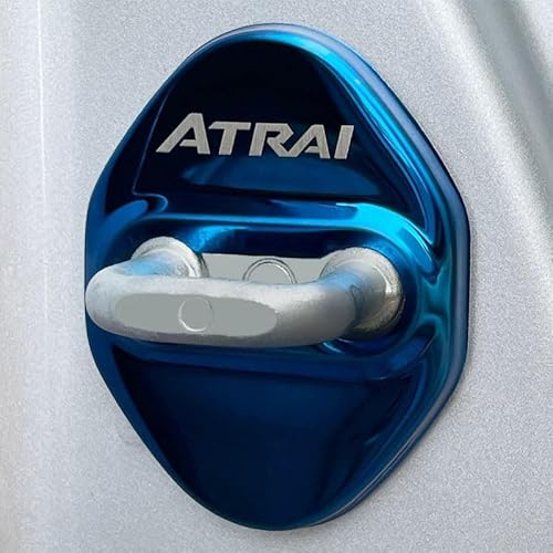 MEKOMEKO ダイハツ新型アトレー 6代目 フロント左と右のドア 専用 ストライカー カバー ドアロック カバー メッキ アクセサリー 内装 パーツ ステンレス 2PCS 取り付け簡単【ブルー】ATR-MSGL