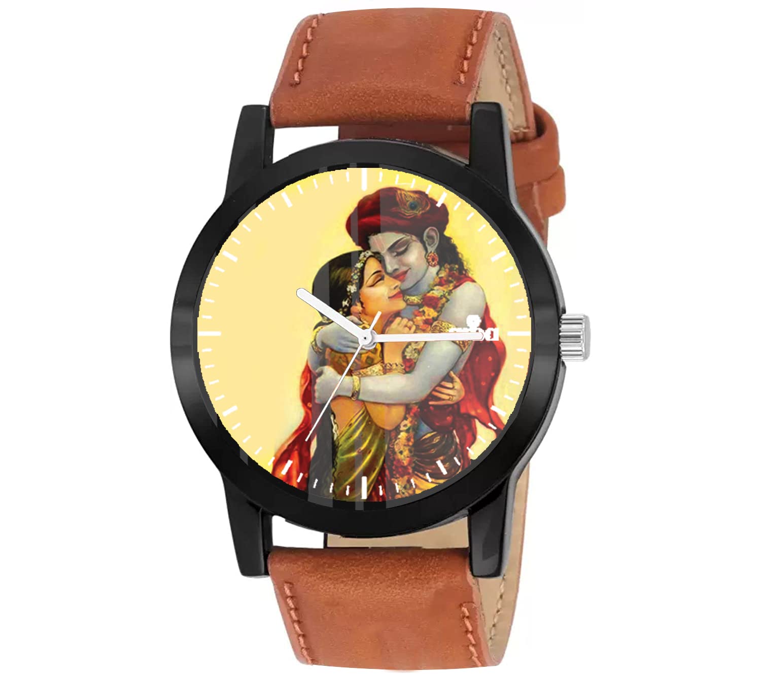 AROA Watch New Watch for Radha Krishna Hugging Model : 639 Black Metal Type Analog Black Strap Watch Yellow Dial for Men Stylish Watch for Boys (B0C6Q8FDNM) Amazon Price History, Amazon Price Tracker