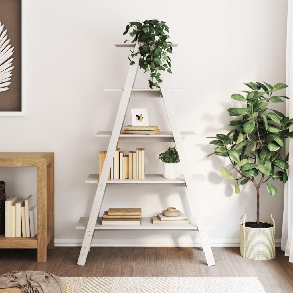 loibinfen 5Tier Ladder Bookshelf, AShaped Bookcase, Village Display Stand, Tall
