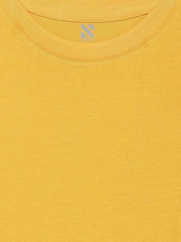 Image of Nusyl Girl's Solid Regular Fit T-Shirt