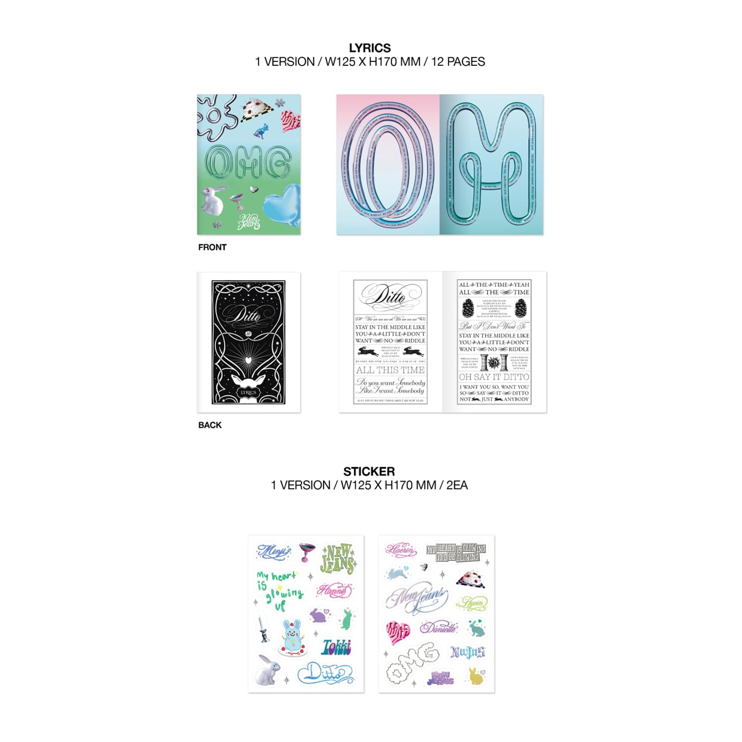 [OMG] 1st Single Album (Message Card ver. / Random) Out Box + Message Cards + Photobook + Lyrics Photocards + Sticker + 3 Extra Photocards K-POP Sealed Album