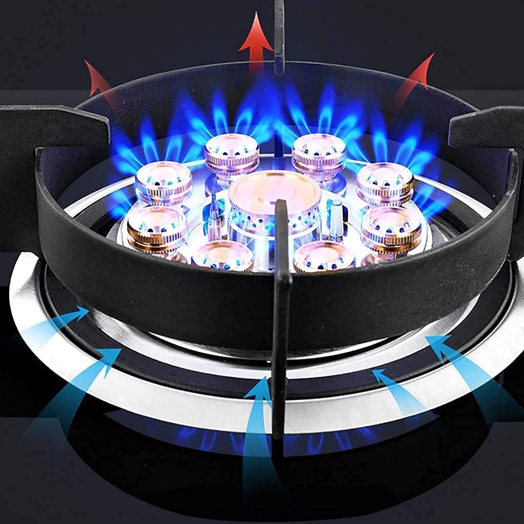 Fornello A Gas Professionale, Fornello A Gas, Fornello A Gas GPL/NG per Cucina Domestica Incorporato con Protezione in Caso di Guasto della Fiamma, Facile da Pulire [Classe energetica A] [Cl