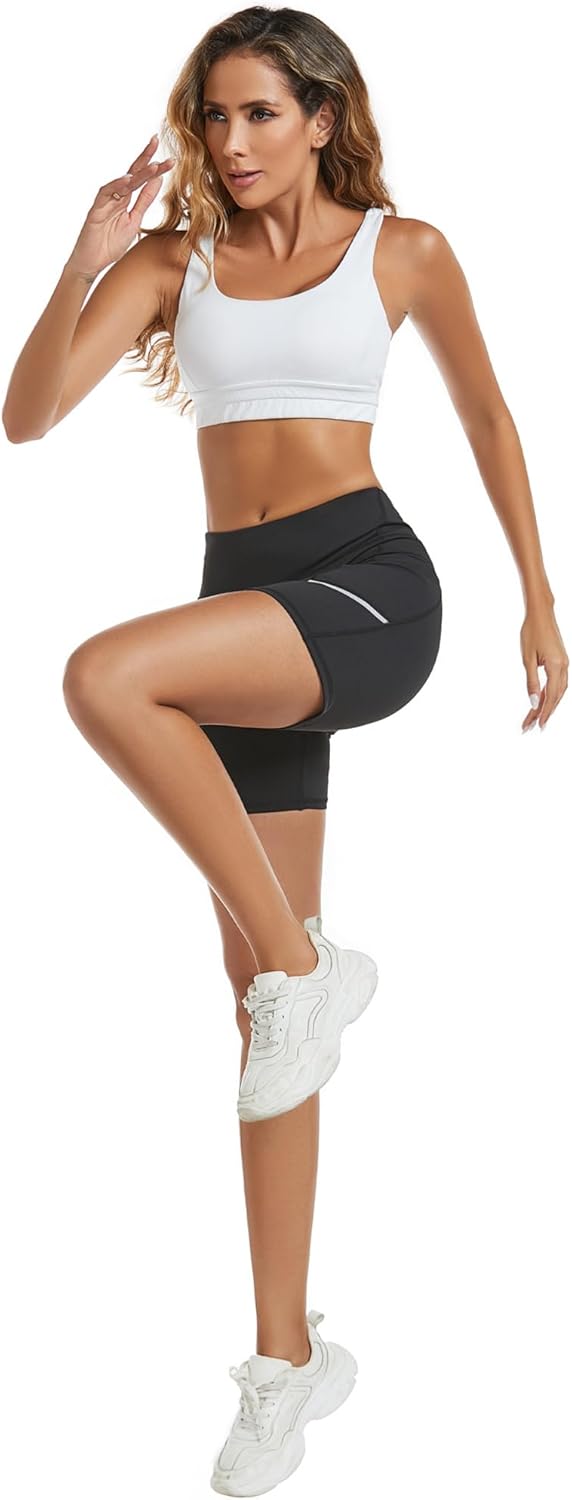 adorence Biker Shorts Women with Tummy Control, High Waisted Shorts Women, Yoga Shorts with Pockets for Women - Image 5