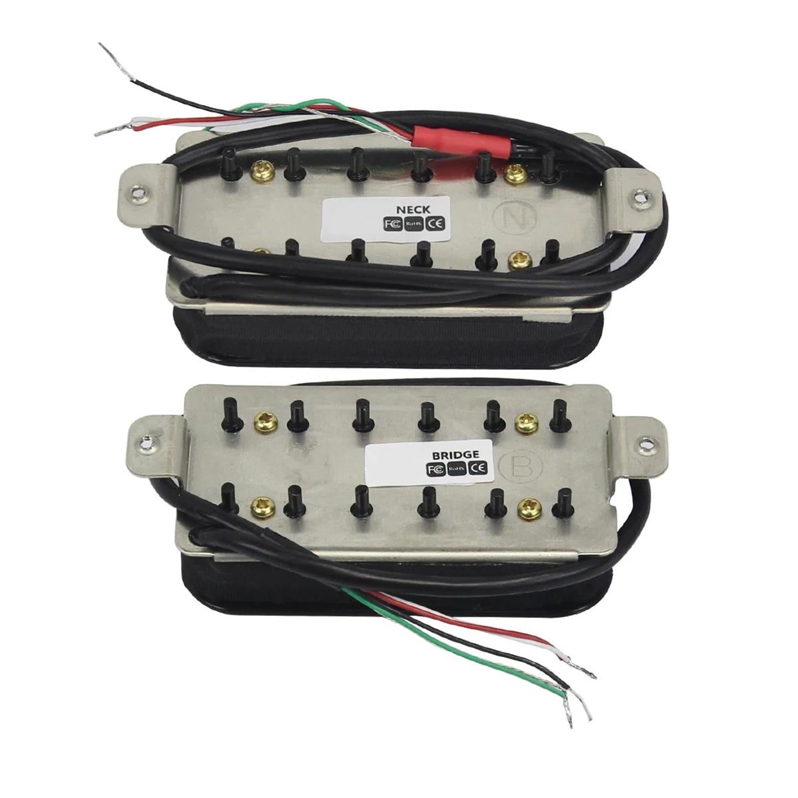 Pickup Gitary Elektrycznej Ceramiczny zestaw przetworników Humbucker do gitary elektrycznej Pickup Neck Bridge Zestaw ceramicznych części do gitary(White NB Set)