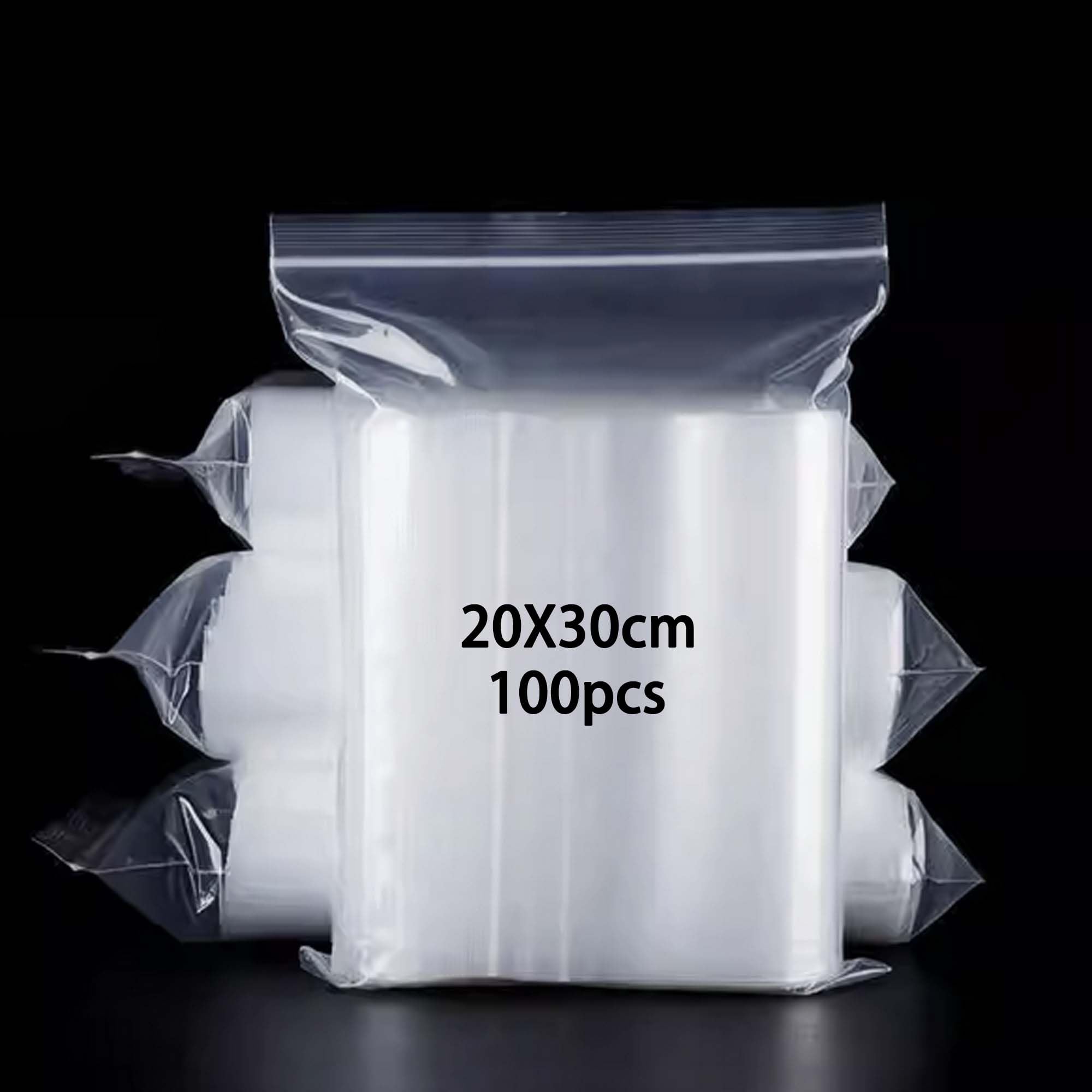 newlng 100piece Resealable Plastic Bags 20cm * 30cm Sealable Plastic Bags Clear Large Grip Seal Bag Suitable for Books Clothes Hats Scarves Shoes Travel Office Storage Sorting