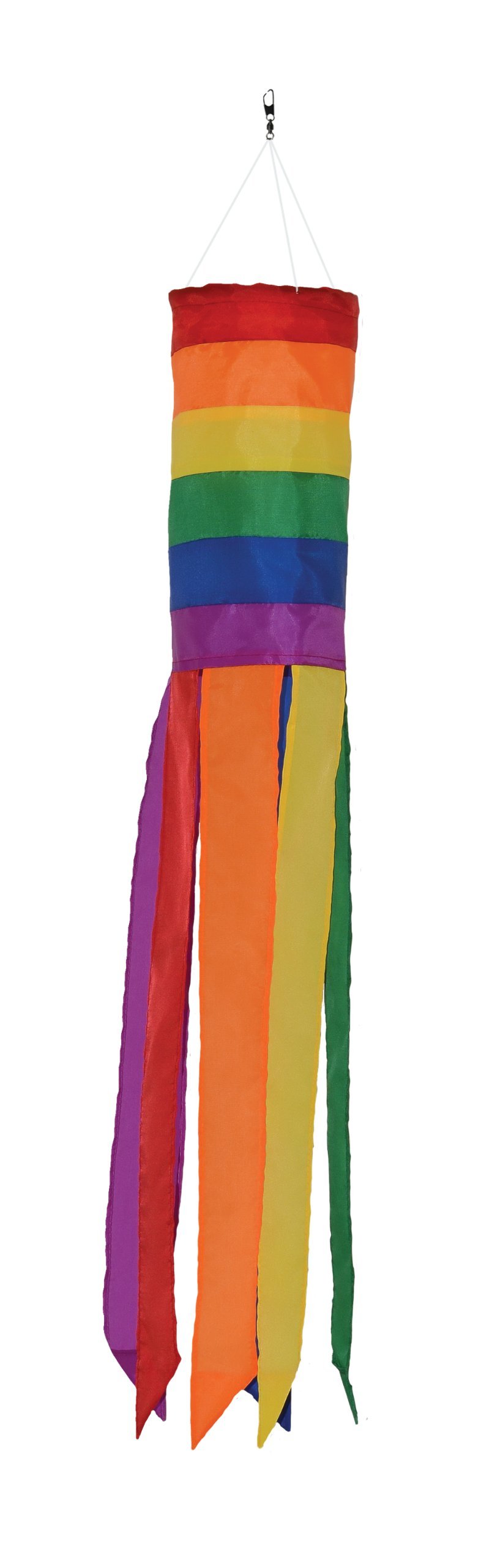 Manche à air arc-en-ciel 127 cm à suspendre décoration extérieure rouge violet