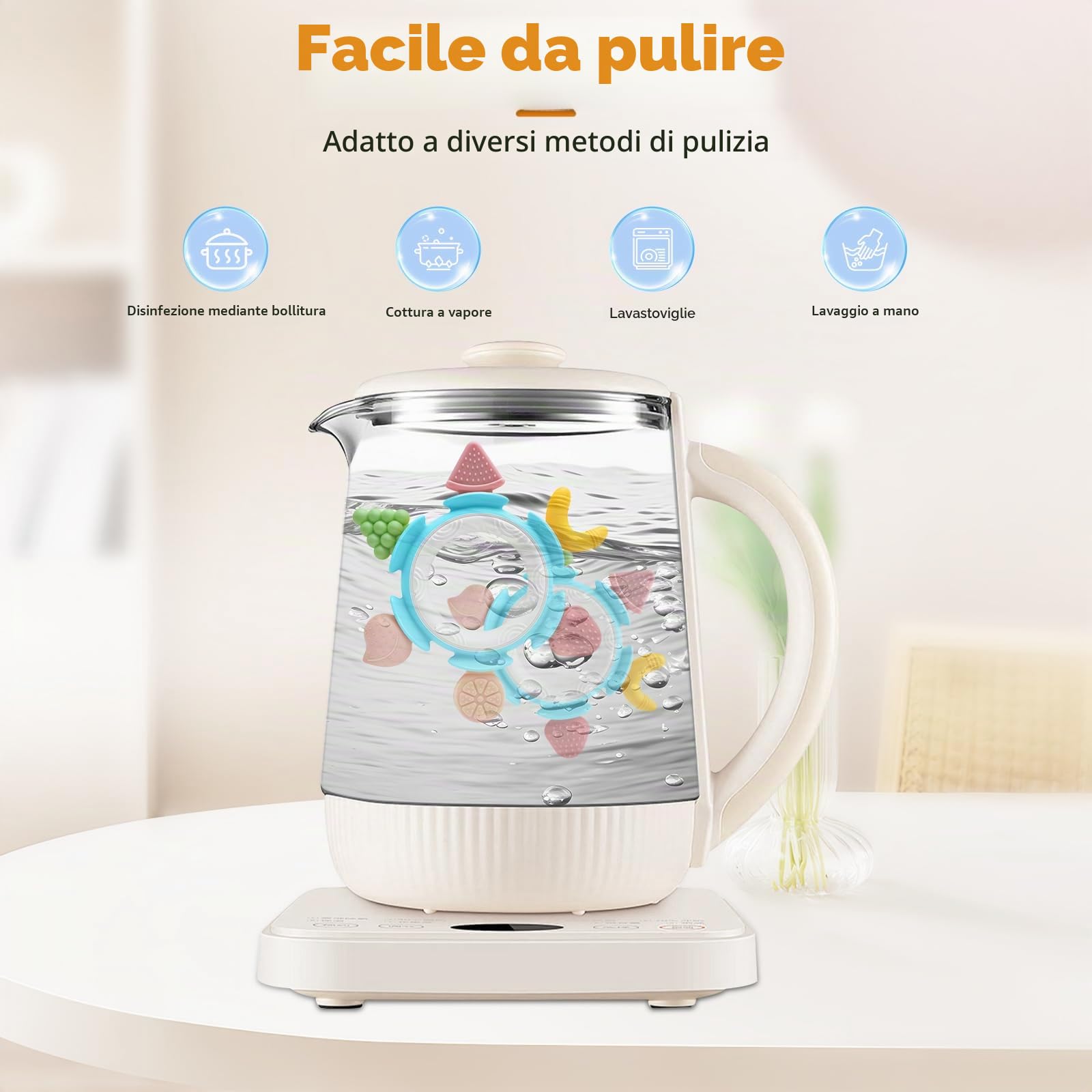 Massaggiagengive Silicone Neonati 0-6 Mesi Dentizione Giochi Sensoriale Bambina Bambino 1 Anno Blu