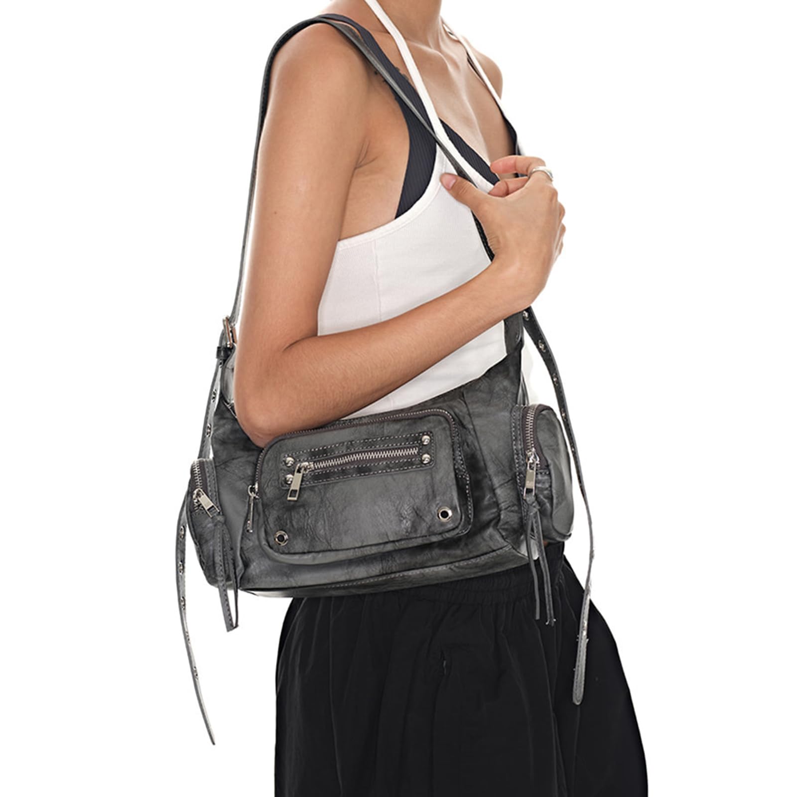 Borsa a tracolla da donna in pelle borse a tracolla borse multiple borse hobos borse con tracolla regolabile tasche multiple