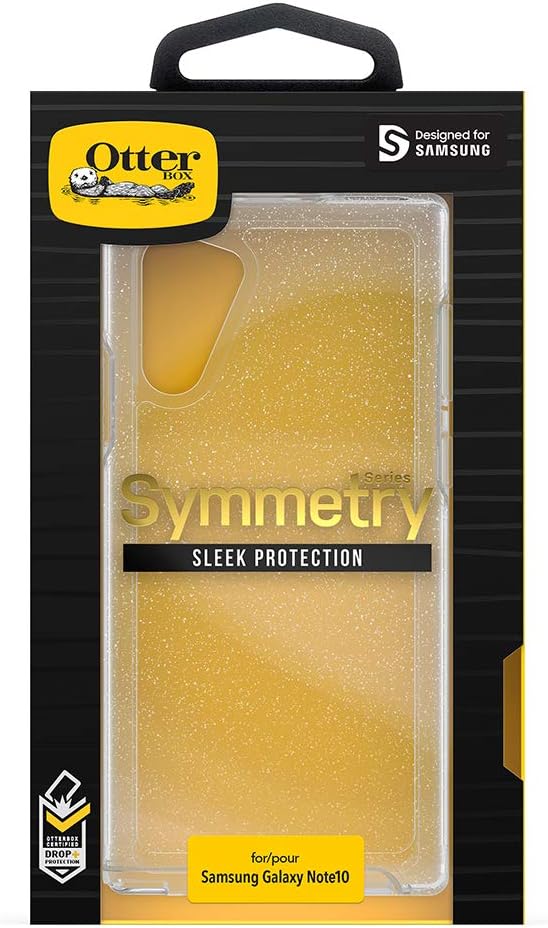OtterBox Symmetry Clear Series Case for Samsung Galaxy Note10 - Stardust (Silver Flake/Clear) - Image 6
