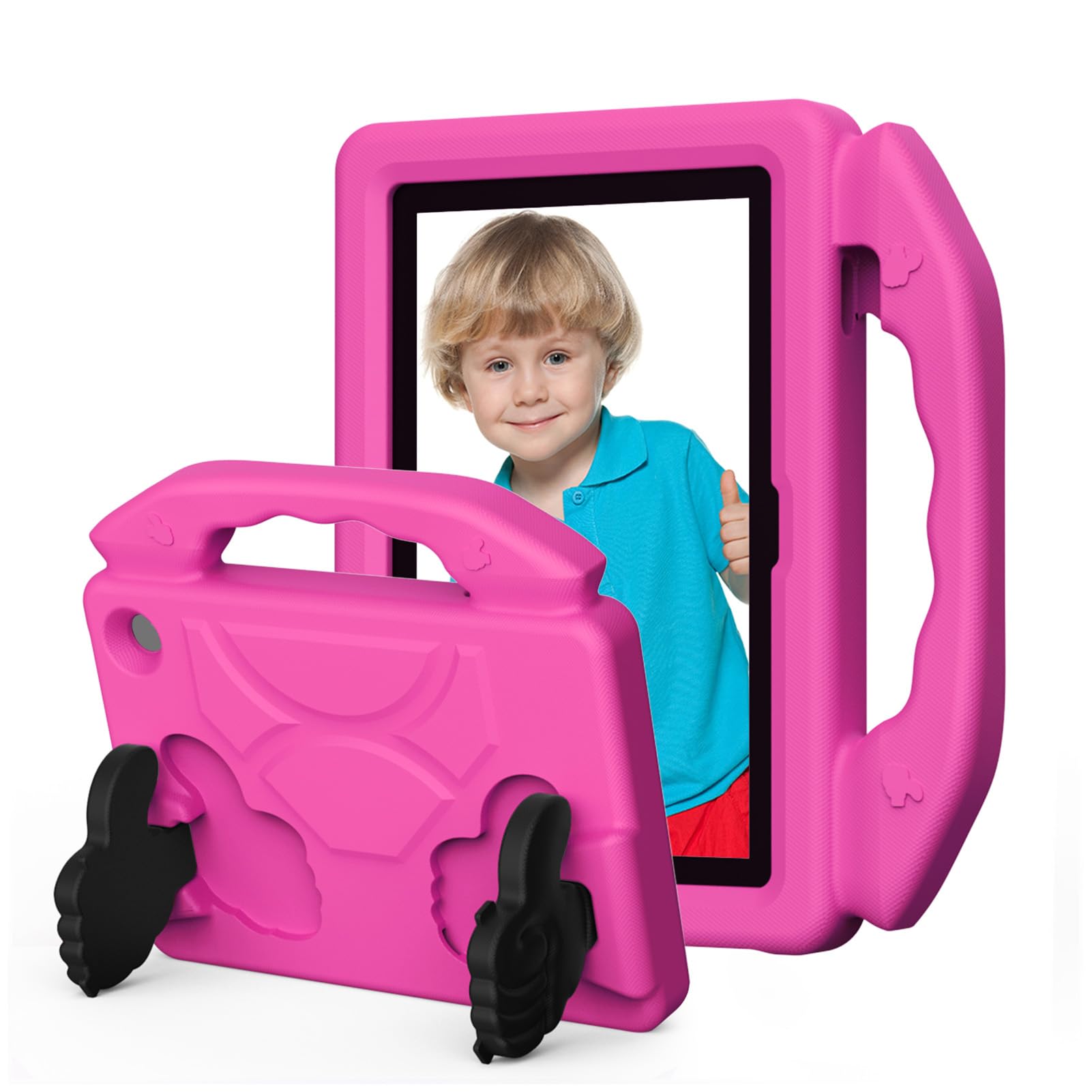 Tosuny Etui na Tablet do F ire HD7 (2022), Przyjazne dla Dzieci Etui Ochronne na Tablet z Uchwytem i podpórką, Lekkie i Odporne Wstrząsy (ROSE PINK)