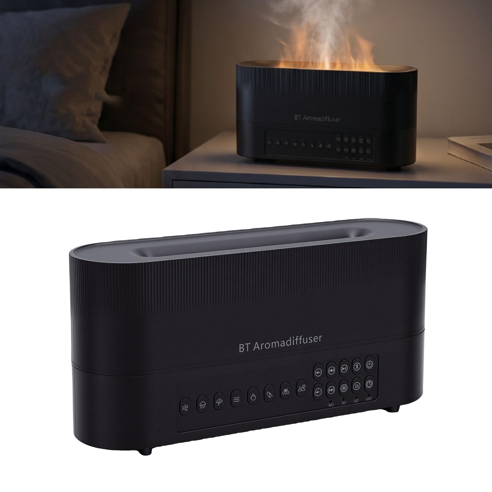Qcwwy Diffusore per Oli Essenziali, Altoparlante con Rumore Bianco | Altoparlante diffusore di oli essenziali Cool Mist per il relax Alimentato tramite USB Camera da letto domestica alimentata