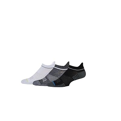 Hoka No Show Run Socks 3 Pack Quarter Length Socks Shoes White/Black/Grey