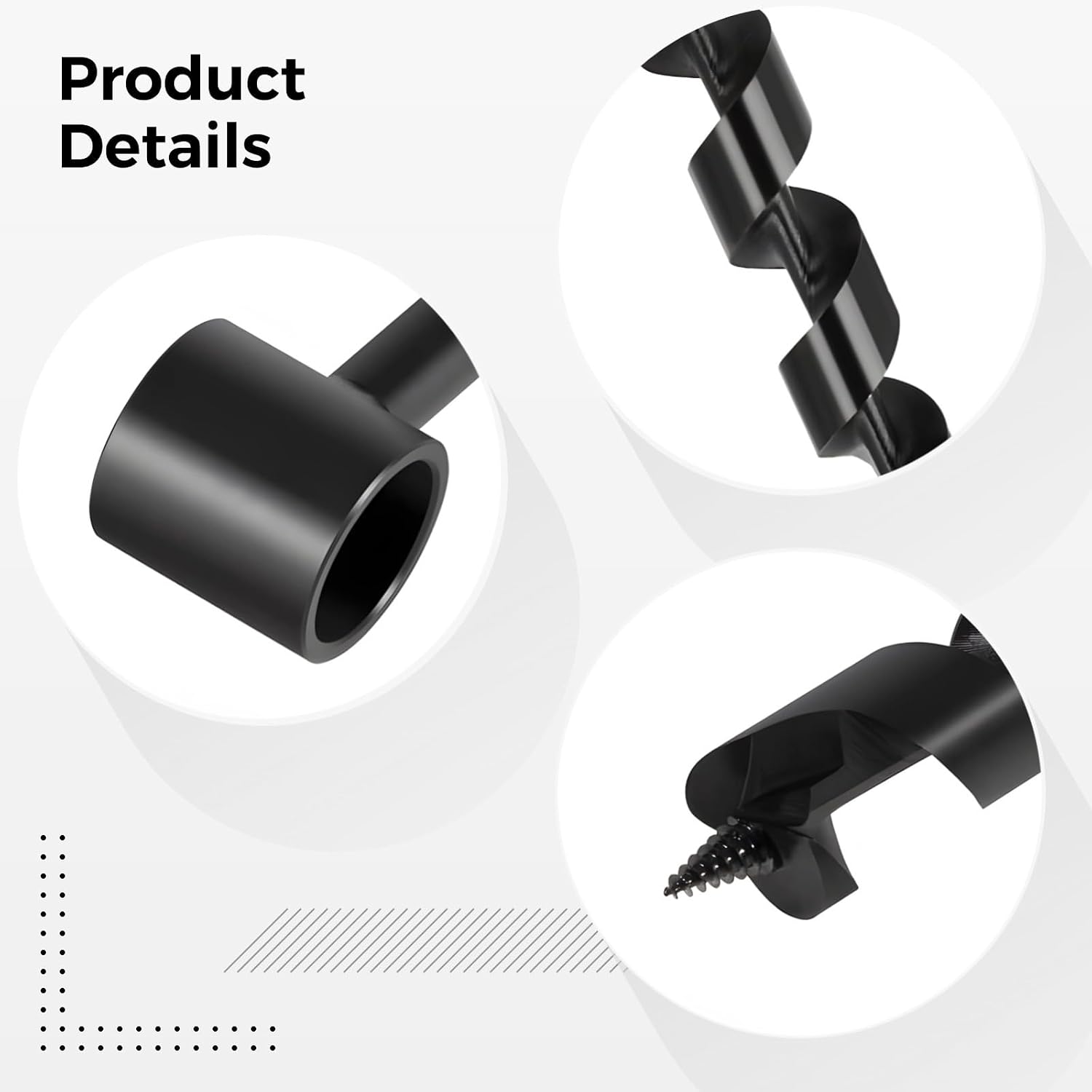 2-Piece Manual Auger Drill Set, 0.75 & 1, Carbon Steel Eye Hand Tools For Woodworking, Bushcraft & Camping Survival Projects