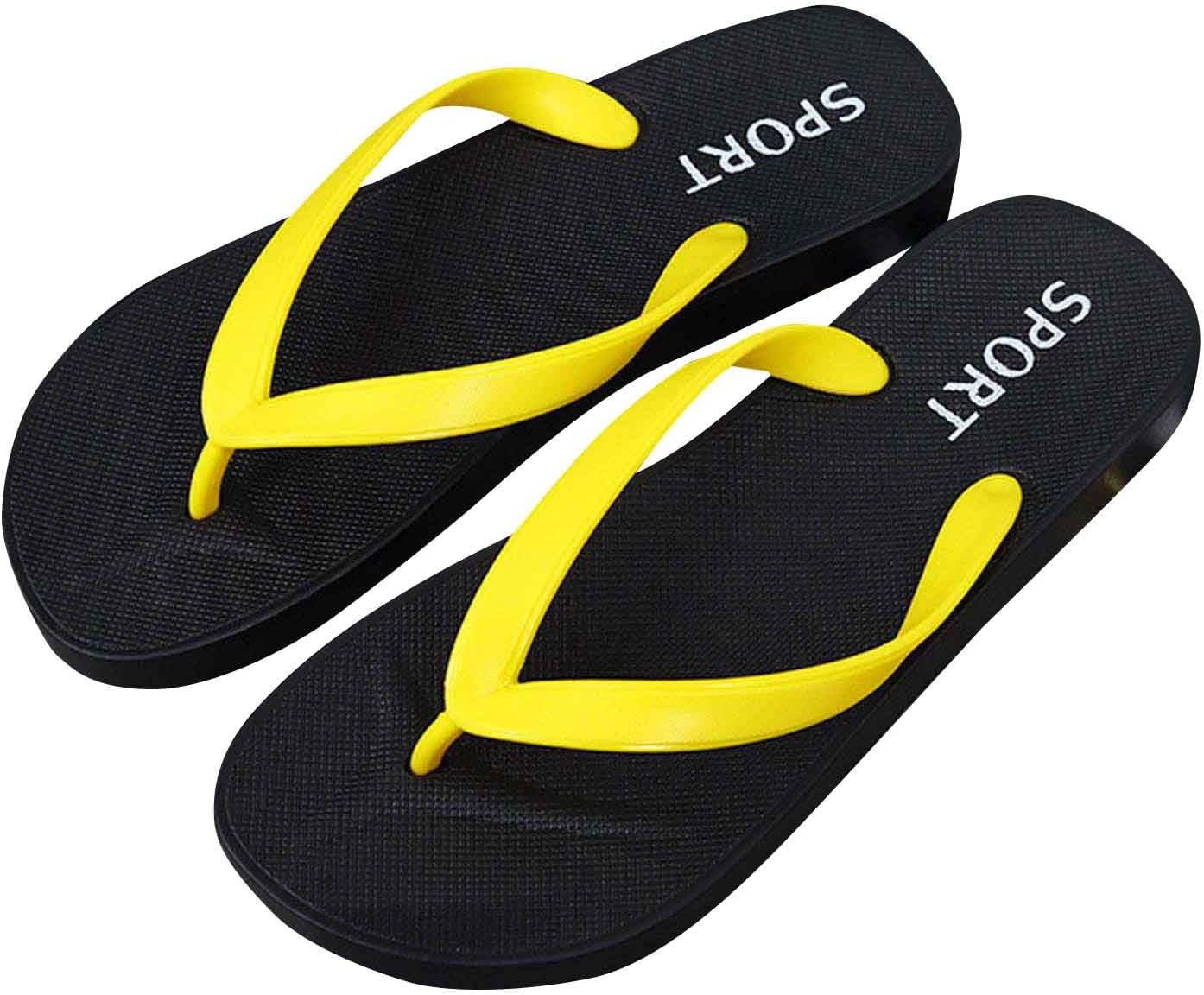 Men Casual Flip Flops with Thick Sole for Spring Summer Outdoor Bathing and Sport Wear Durable Footwear - Image 4