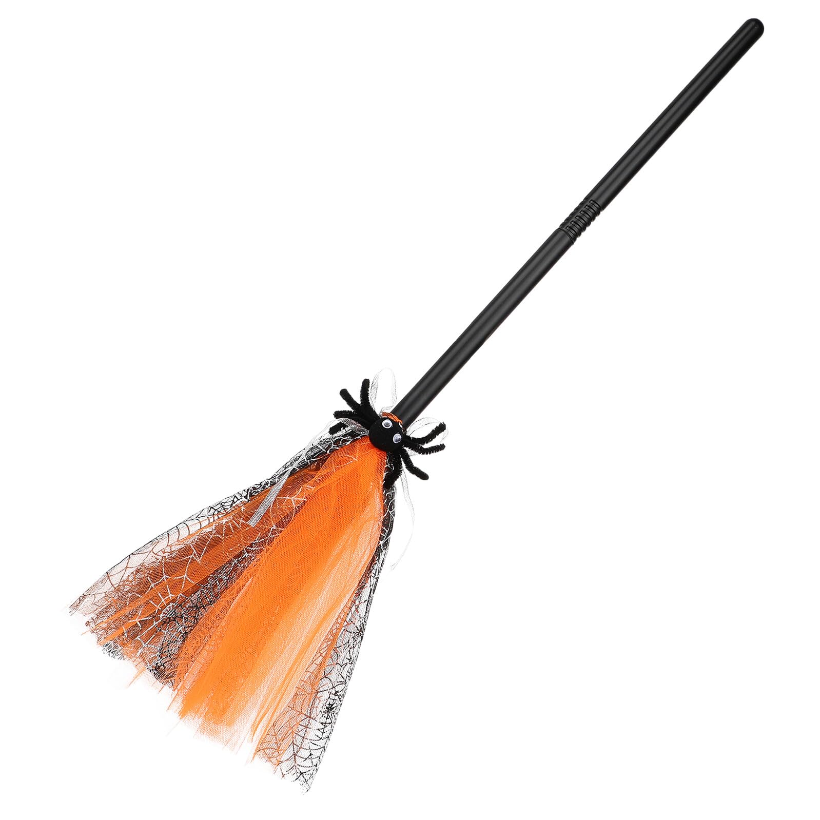 SUPVOX Scopa da Strega per Halloween Cosplay, Giocattolo Leggero in Plastica e Garza, Priva di Punte e Facile da Impugnare per Bambini