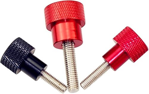 Miniatura 3 de 5 tornillos de aluminio moleteado M8 (color  rojo, tamaño 15MM_M8)