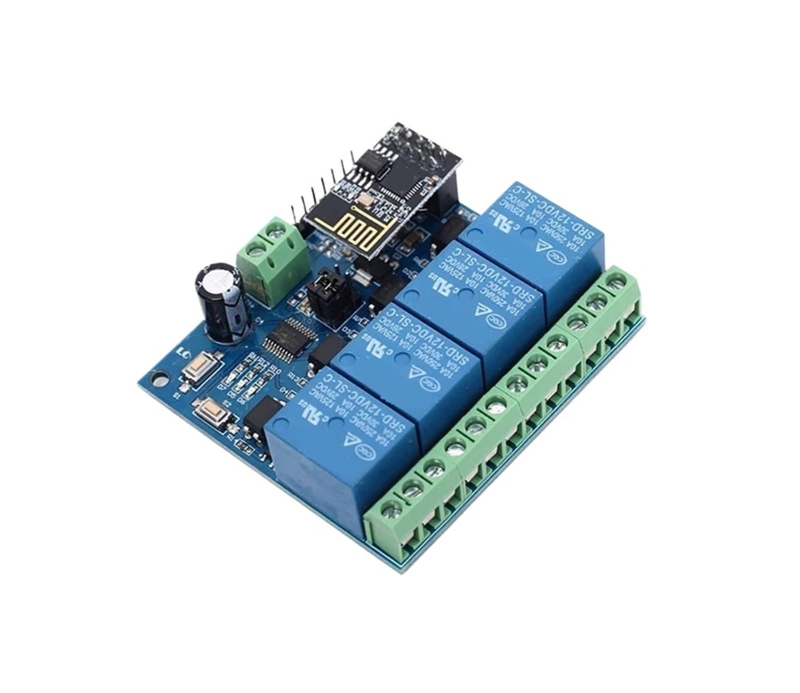 Module de Relais WiFi 1 2 4 Voies ESP8266 ESP-01 5 V 12 V Interrupteur de télécommande Things Smart Home Relais WiFi 1 Canal/2 canaux/4 canaux(12V,1 Channel)