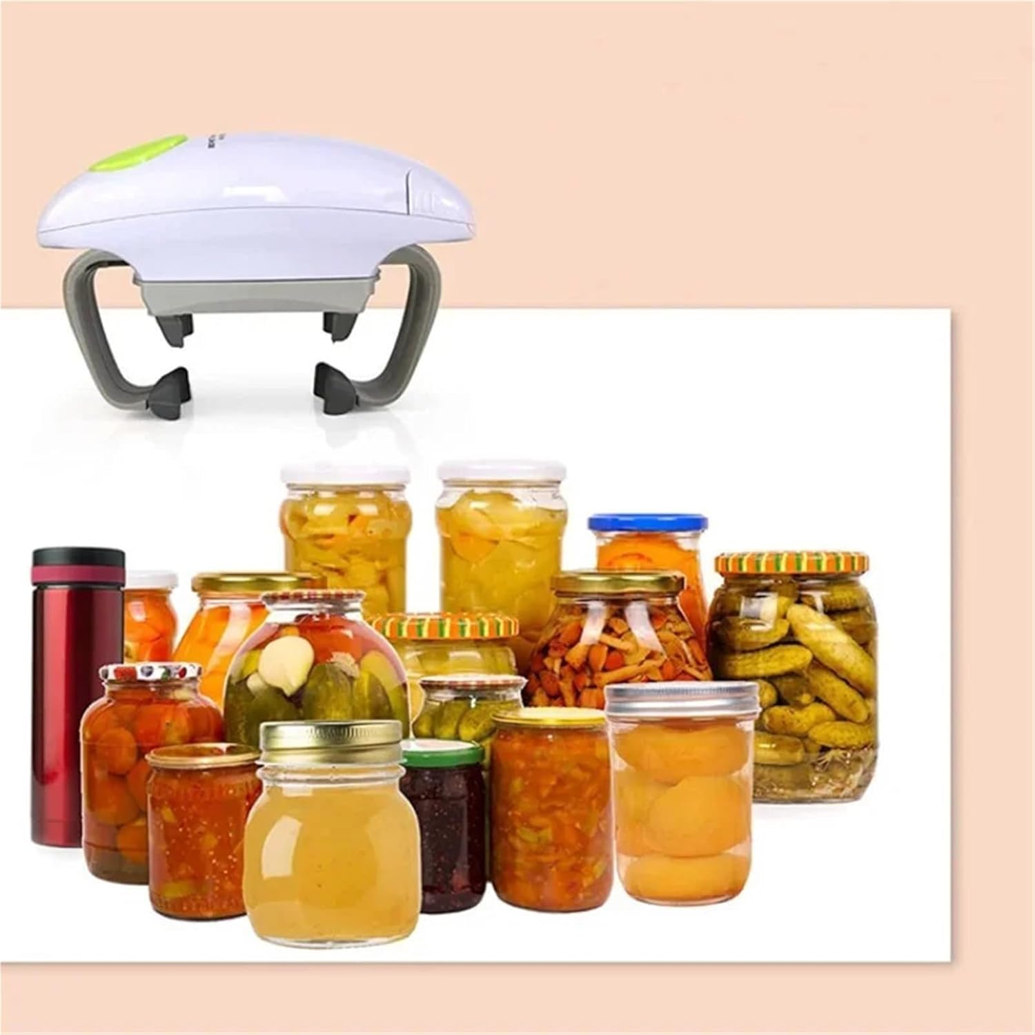 Electric Can Opener Smooth Edge Practical Automatic Jar Bottle Openers Double Ear Can Opener Kitchen Glass Can Opener