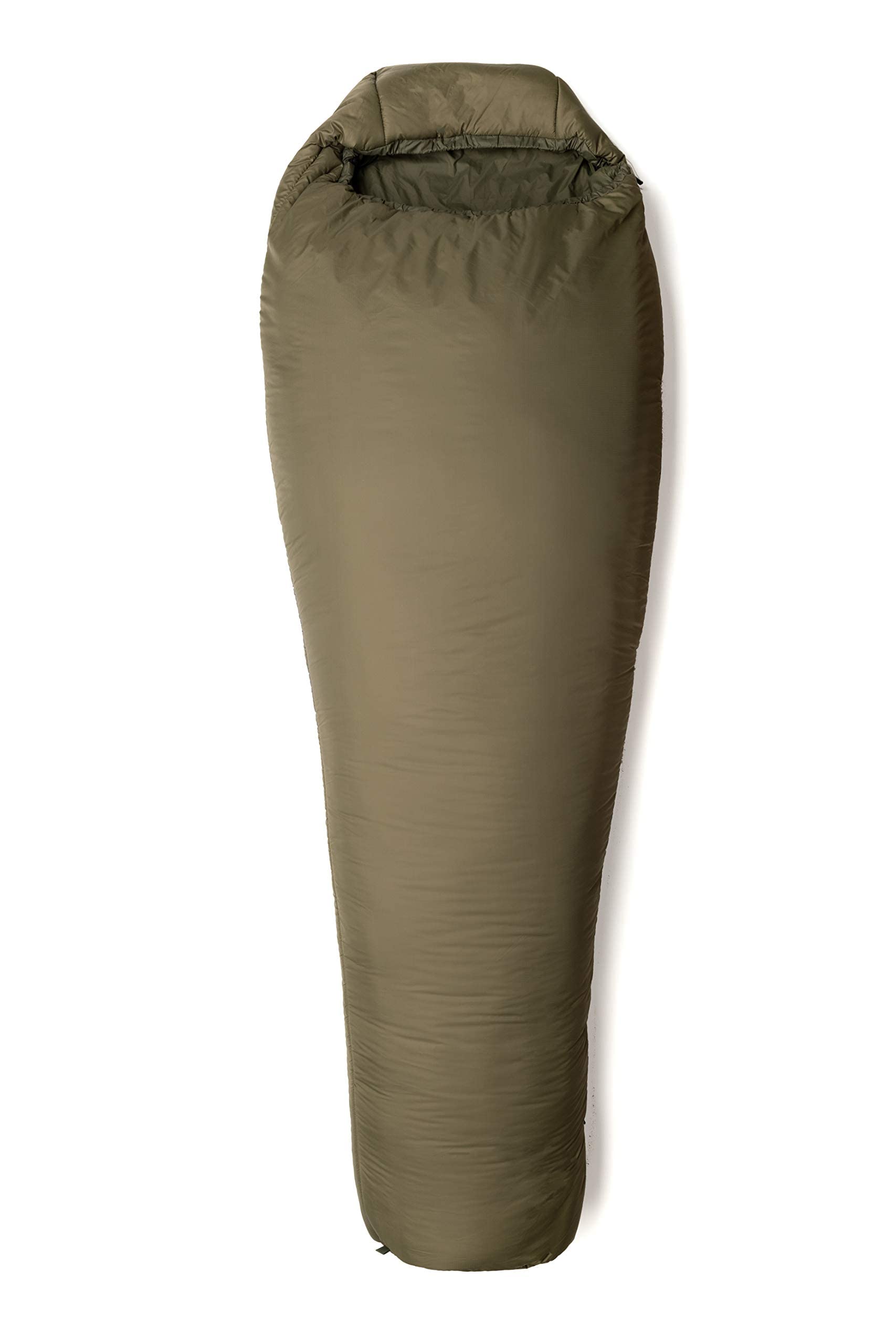 Snugpak Softie 9 WGTE Sleeping Bag with Softie Premier Insulation - Lightweight, Water-Repellent, Adjustable Hood, Two-Way Zips for Trekking, Camping - UK-Made (Olive, Left Side Zip Short)