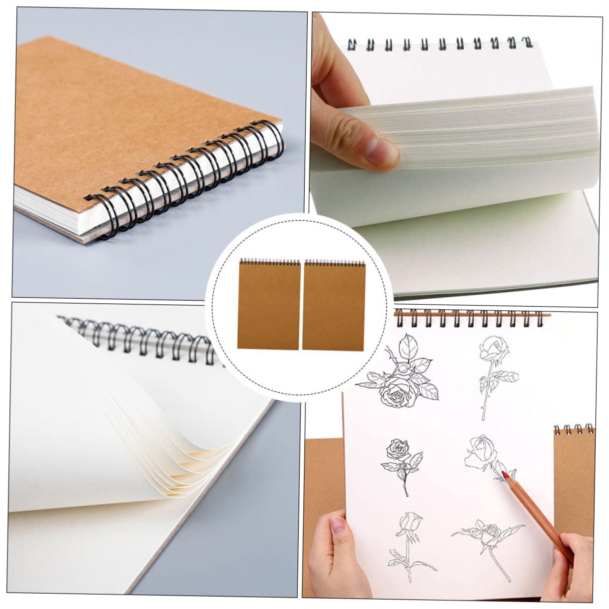 jojofuny 2 Pezzi Blocco Note Taccuino per Schizzi e Disegni per Diario e Facile da Portare Adatto per Domestico