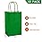 AZOWA Green Gift Bags Mini Paper Bags with Handles for Party Favors (4 x 2.4 x 6 in, Green, 12 Pcs)